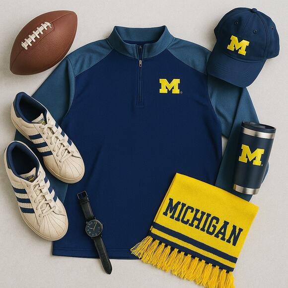 ProEdge University of Michigan 1/4 Zip Pullover Sz. 3XL - Picture 1 of 5